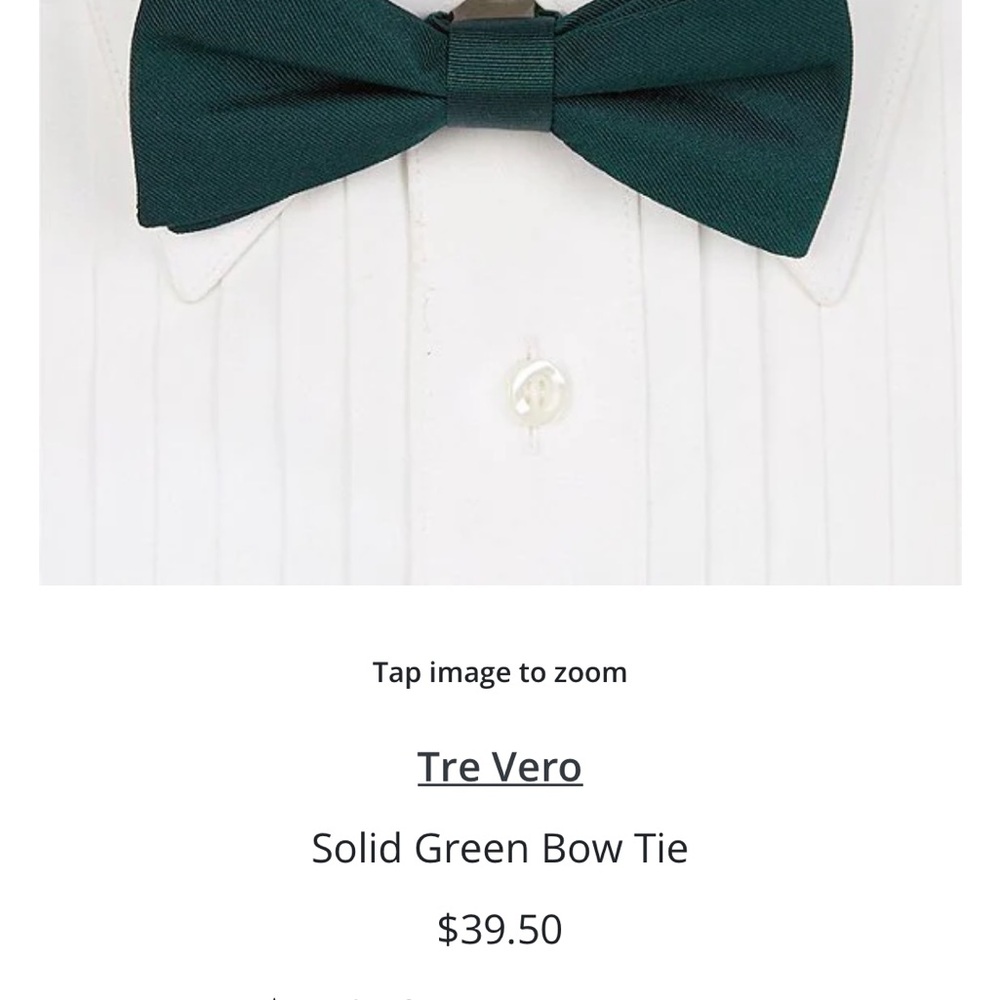 Tre Vero Adjustable Silk Bow Tie in Emerald